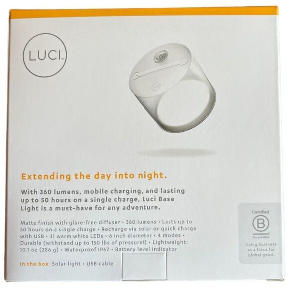 MPOWERD Luci Base: All-in-One Solar Inflatable Light + Phone Charger - Picture 3 of 17